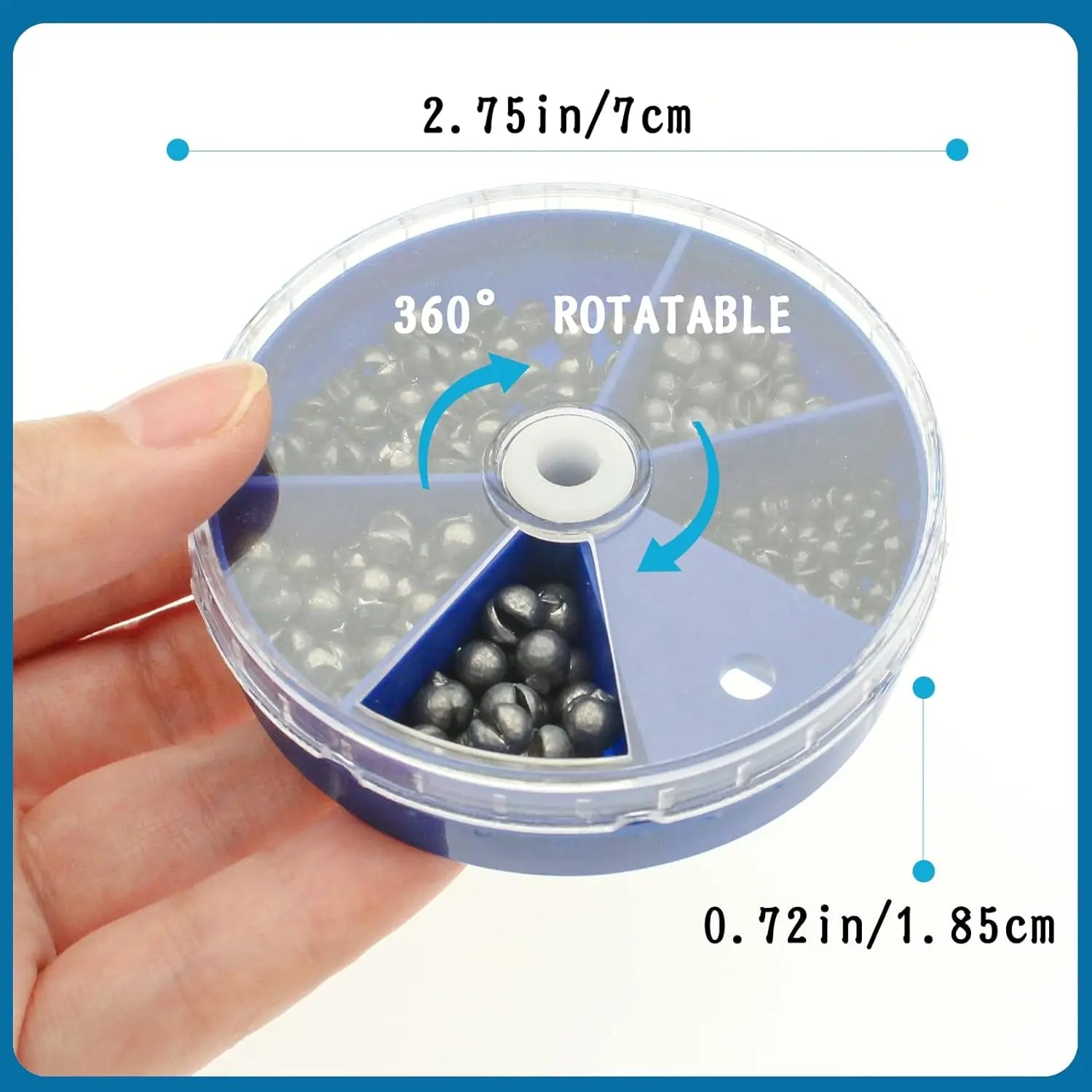 205pcs/117pcs/78pcs Weight Sinkers 5 Sizes/6 Sizes Lead Weights Round Split Shot Sinker Removable Fishing Weights Sinkers
